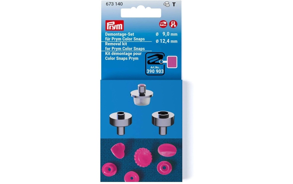 Prym Kit di cucito 3 pièces, couleur argent, fuchsia