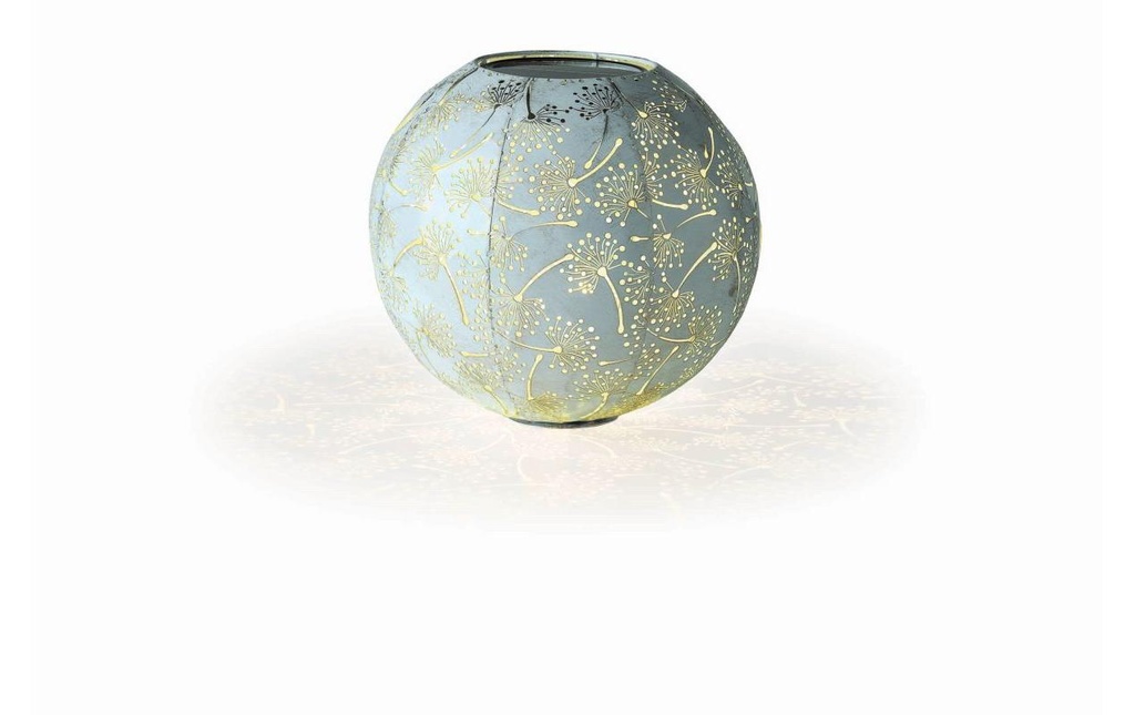 STT Photophore Solar Antic Ball Dandelion, Ø 30 cm, Bleu clair