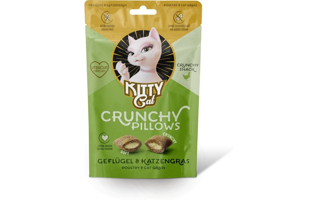 KITTY Cat KittyCat Crunchy Pillows peluche/gris chat 60 g