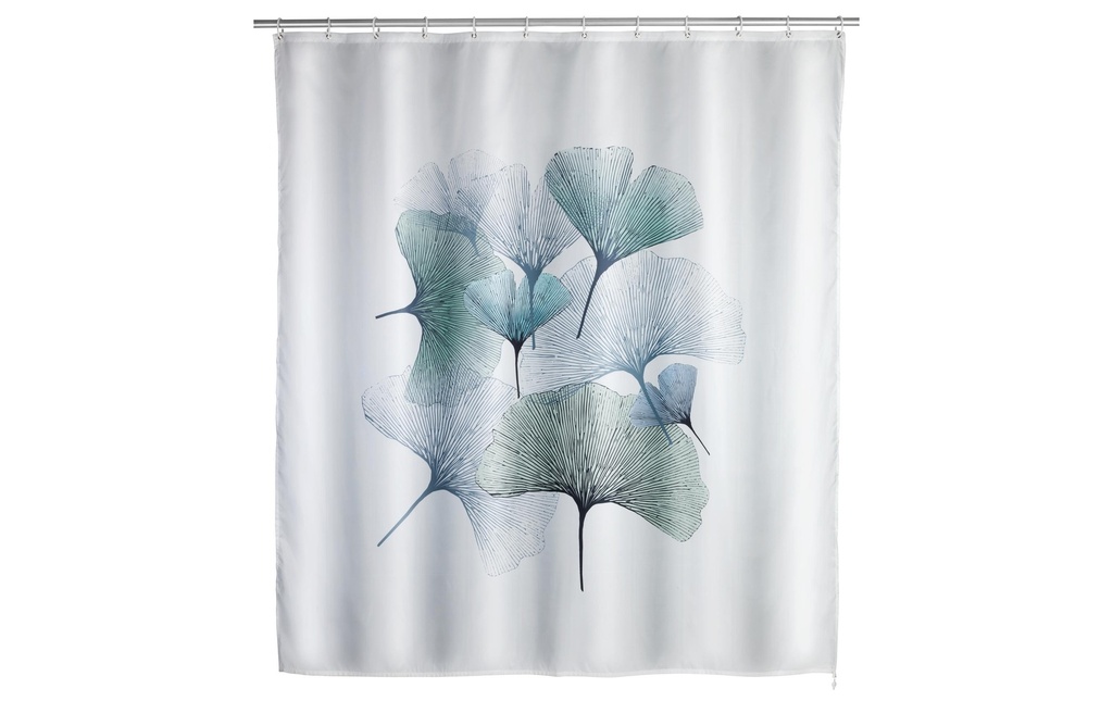 Wenko Rideau de douche Ginkgo anti-moisissure 180 x 200 cm