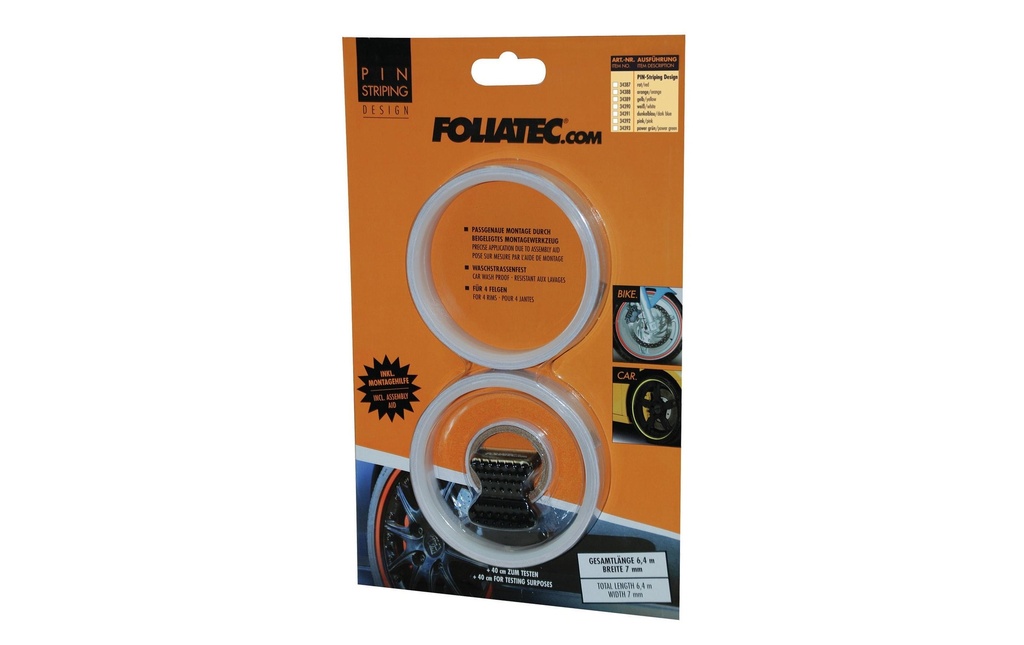 Foliatec Bandes adhésives PIN-STRIPING Blanc