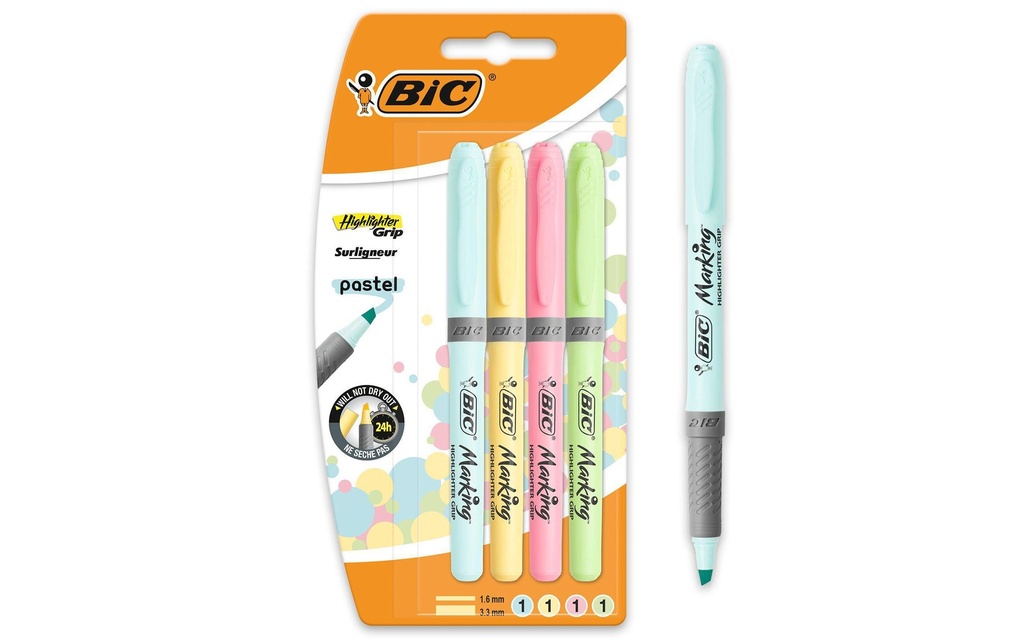[119964859] BIC Surligneur pastel 4pcs ass. (4 pces)