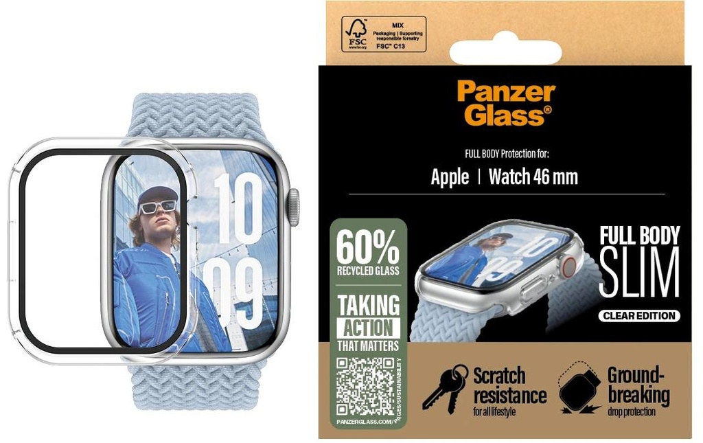Panzerglass Full Body Slim Apple Watch Series 10 46 mm Transparent
