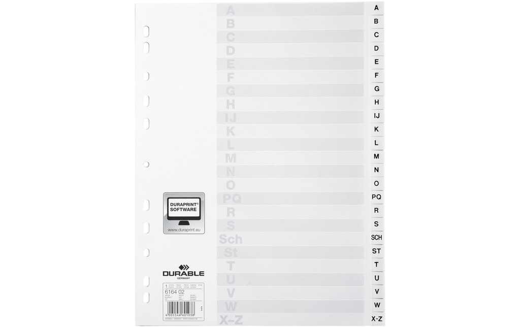DURABLE Registre A4 A-Z 24 parties