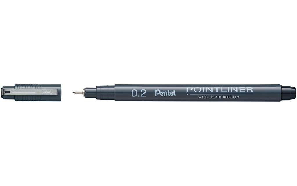 pentel Fineliner Pigment 0.2 mm, Noir