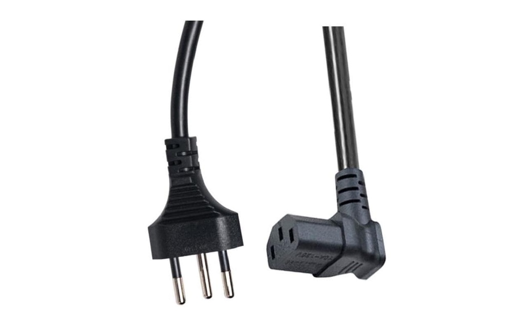 Diggelmann Câbles d’alimentation 2 m C13 - T12, incliné vers le haut