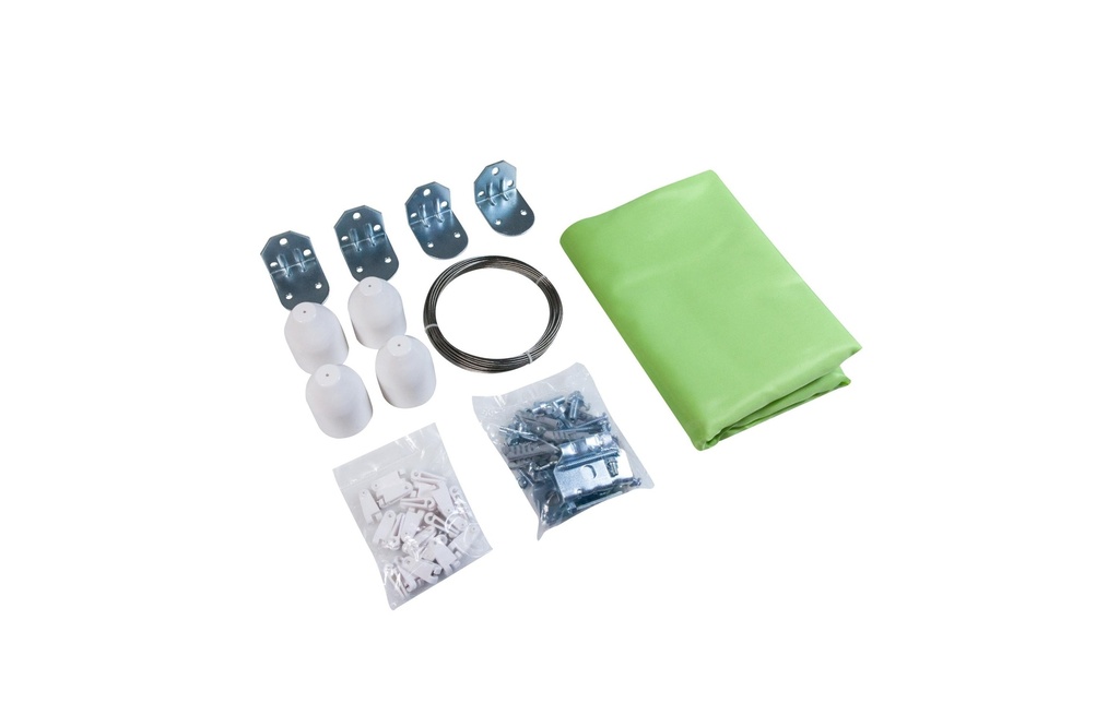 Windhager Kit complet de pergola à voile d'ombrage 270 x 140 cm, vert