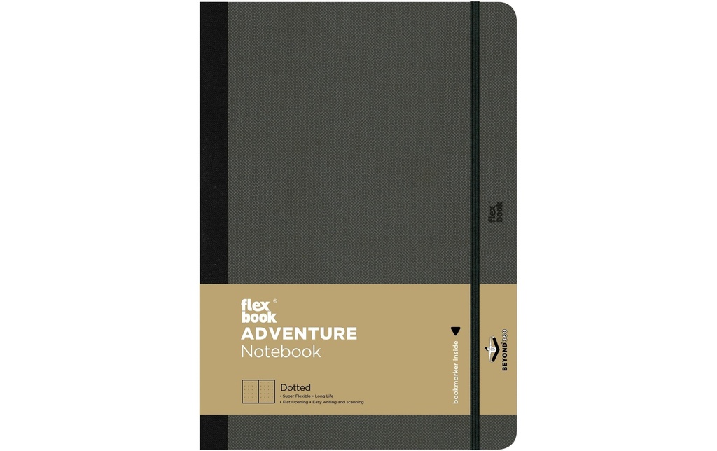 Flexbook Adventure Notebook à pois 17 x 24 cm, Pois, Noir