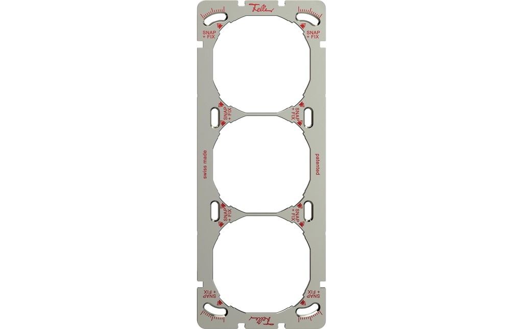 Feller EDIZIOliv Plaque de fixation 3 x 1 ou 1 x 3 Vertical ou horizontal