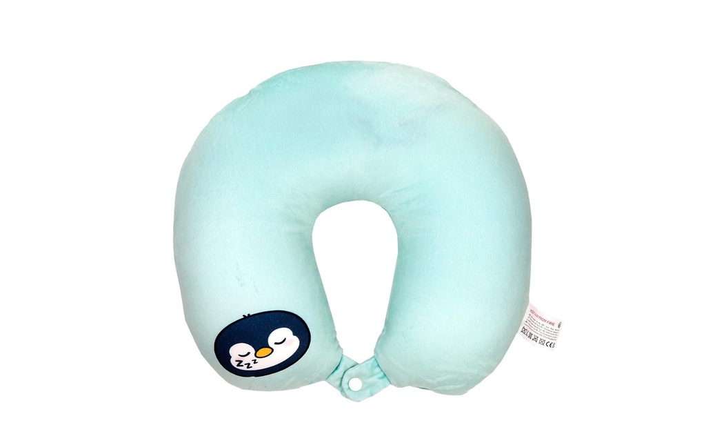 Sombo Coussin de voyage Peluche 2 en 1 Pingouin