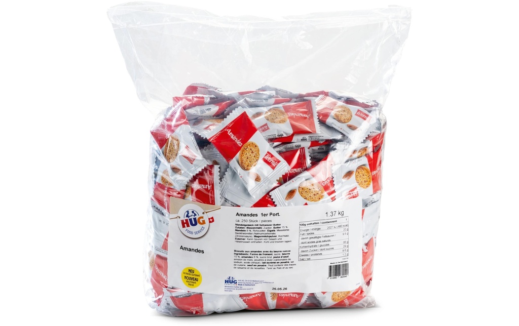 Wernli Pâtisserie Amandes 1375 g, 250 pièces