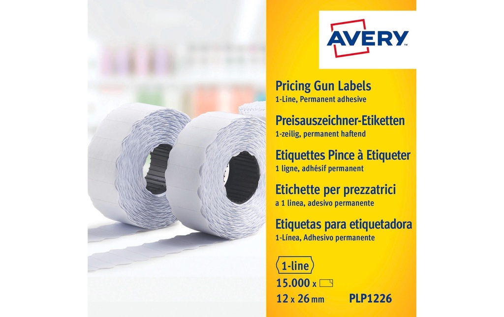 Avery Zweckform Étiquette de prix Permanent 26 x 12 mm, 15000 pièces