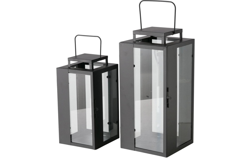 Boltze Lanterne Ironedge En 2 parties, Transparent/Noir