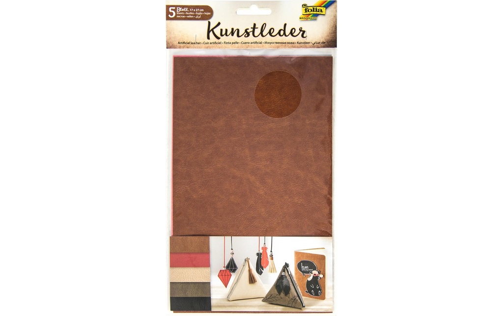 Folia Imitation cuir 17 x 27 cm 5 feuilles