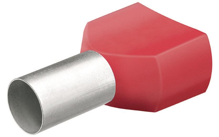 Knipex Cosses terminales Twin 24 x 12 mm Rouge, 50 Pièce/s
