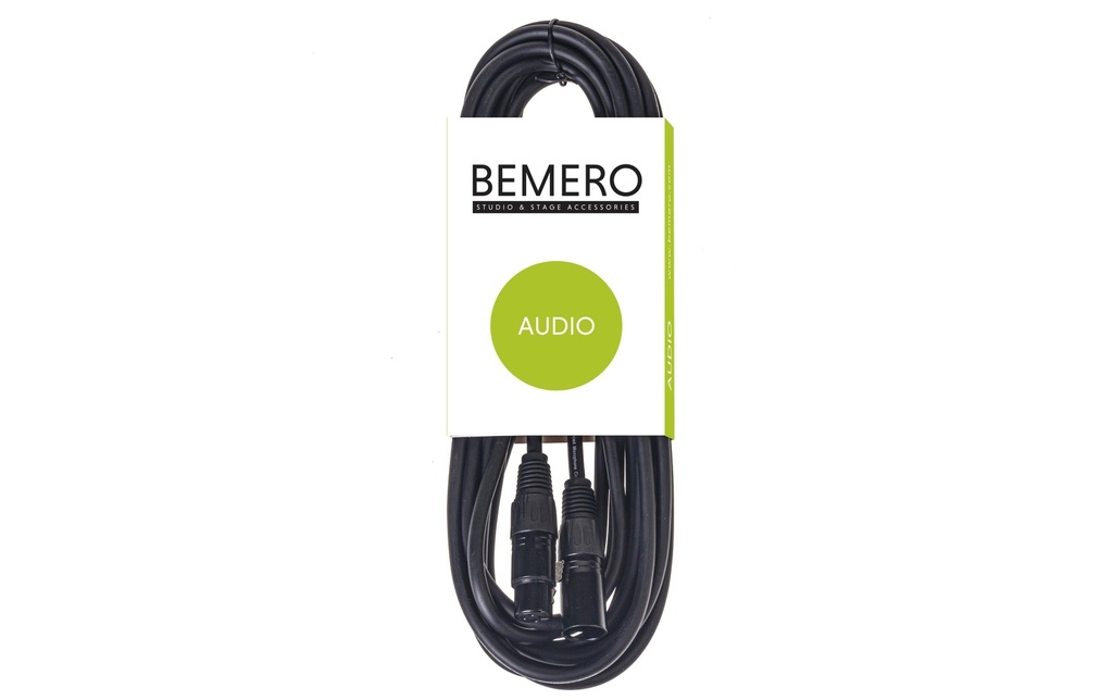 Bemero Câble XLR XLRf XLRm symmetrisch 3 m, Noir