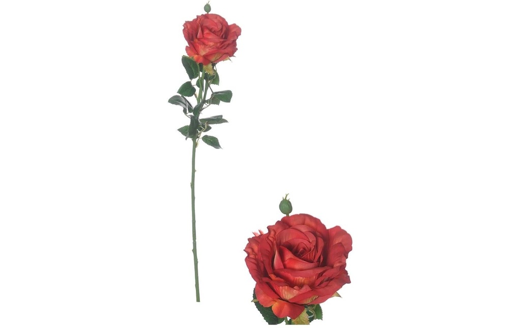 CHALET Fleur artificielle Rose 66 cm, Rouge