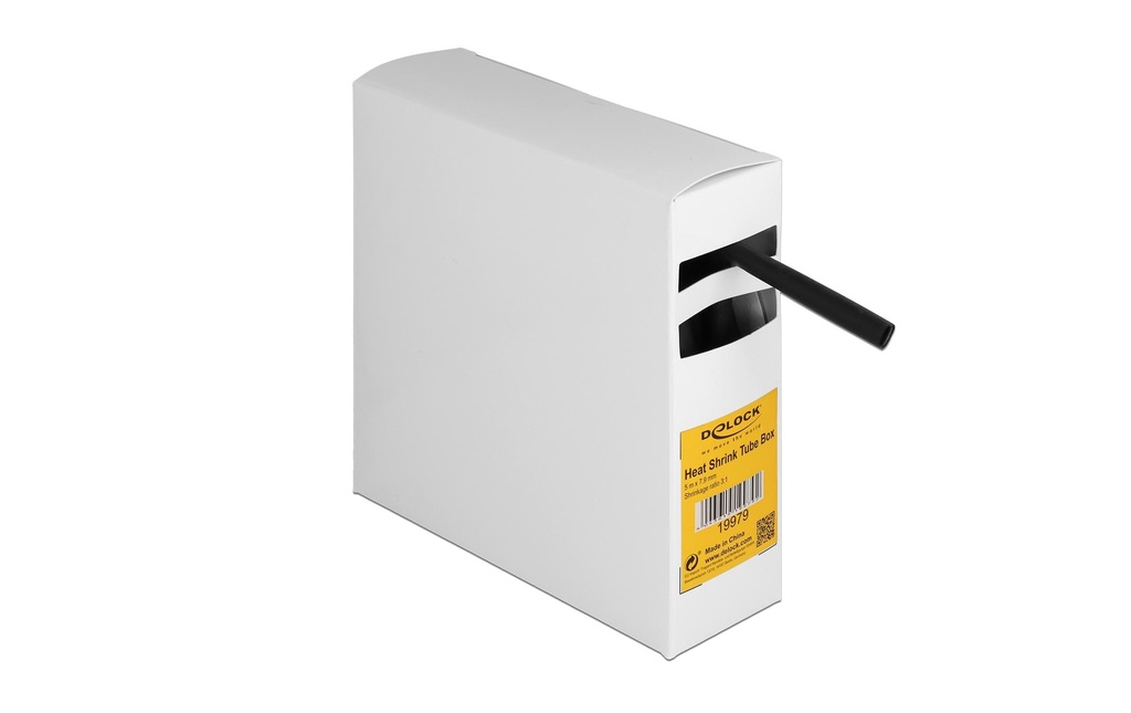 Delock Gaine thermorétractable Boîte avec colle intérieure, 5 m x 7.9 mm