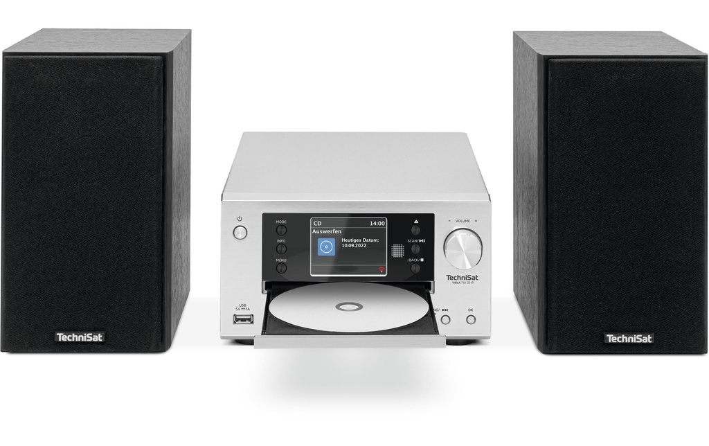 Technisat Installation micro-HiFi Viola 710 CD IR Noir/Argenté