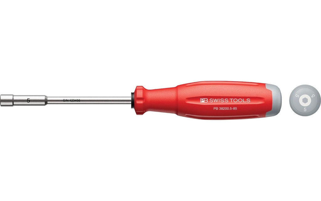 PB Swiss Tools Tournevis à douille SwissGrip Evo PB 38200.5-85
