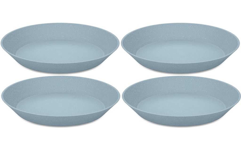 Koziol Assiette de soupe et de pâtes Connect 24 cm, 4 Pièce/s, Bleu