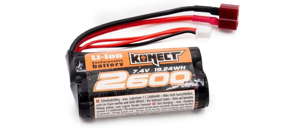 Konect Batterie RC Li-Ion 2600 mAh 7.4 V 15C