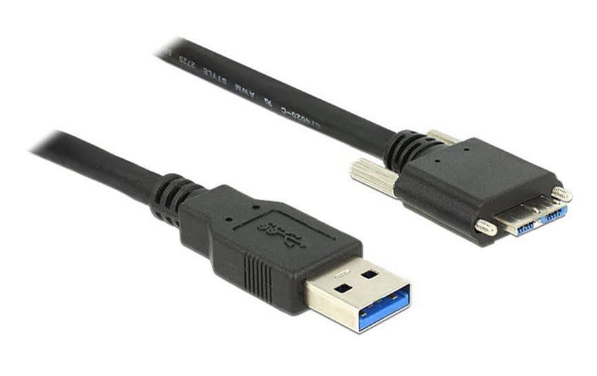 Delock Câble USB 3.0 à visser USB-A - Micro-USB B 2 m