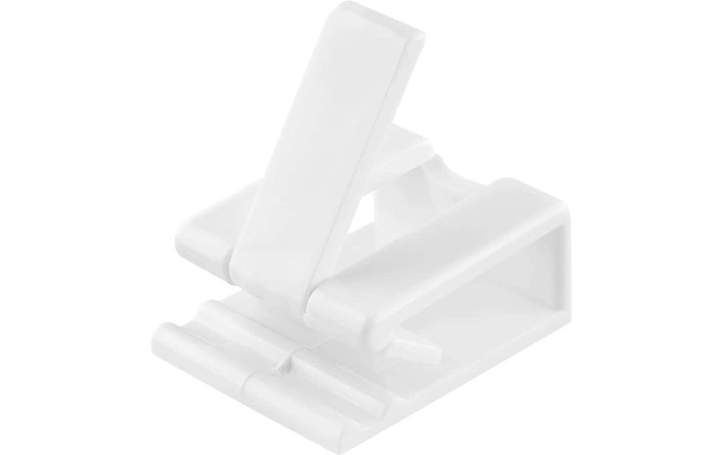 Kleine Wolke Pinces à rideaux de douche 2 pièces, Blanc