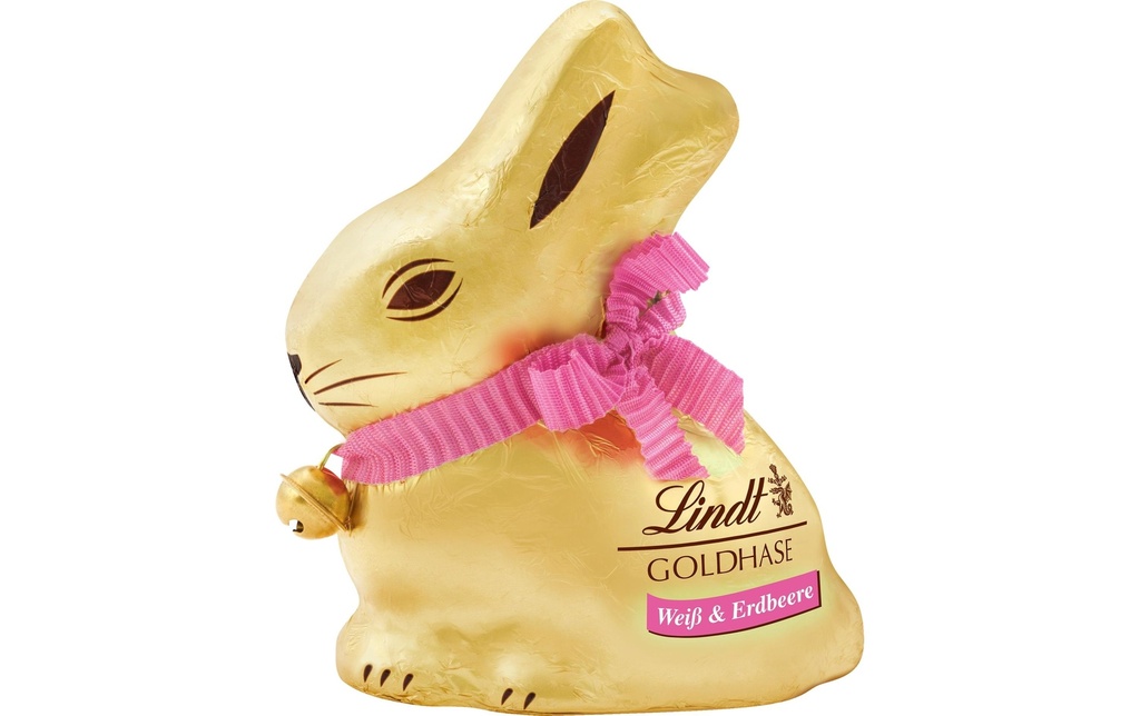 Lindt Chocolat Lapin doré blanc fraise 100 g