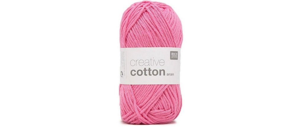Rico Design Laine Creative Cotton Aran 50 g, rose bonbon