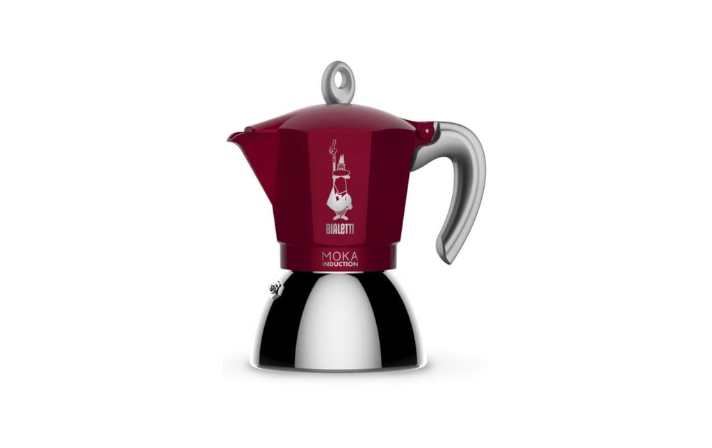 Bialetti Cafetière italienne New Moka Induktion 6 tasses, Rouge