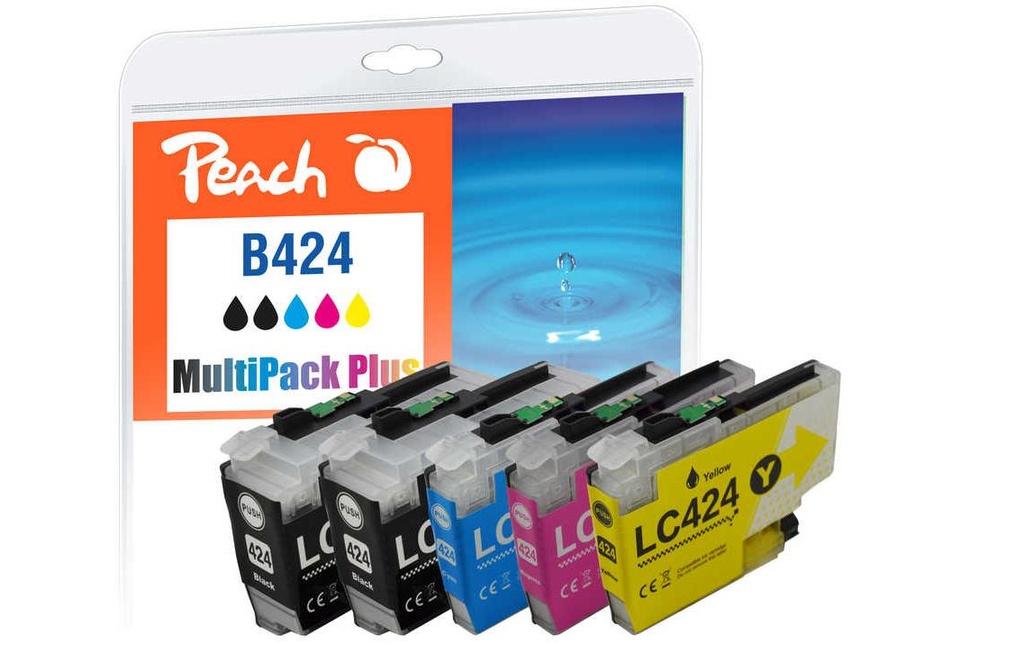 Peach Encre Brother LC-424 MP Plus noir/Cyan/Magenta/Yellow
