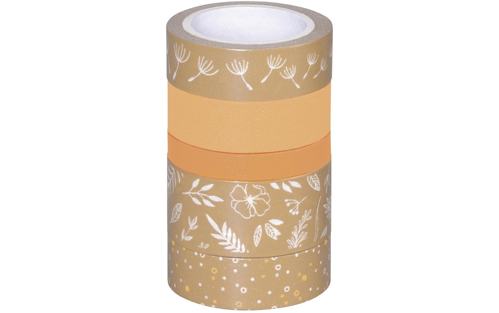 Heyda Ruban Washi Feuilles de la nature Orange