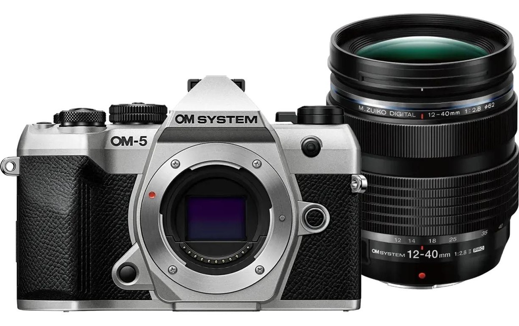 OM-System Appareil photo OM-5 Mark II Argent + 12-40 mm F2.8 PRO II Kit