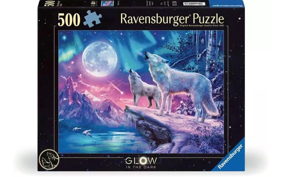 Ravensburger Puzzle Loup dans l'aurore boréale