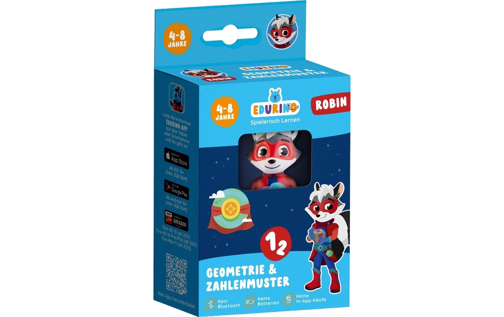 Edurino Figurine d'apprentissage Robin Géométrie et modèles numériques, D
