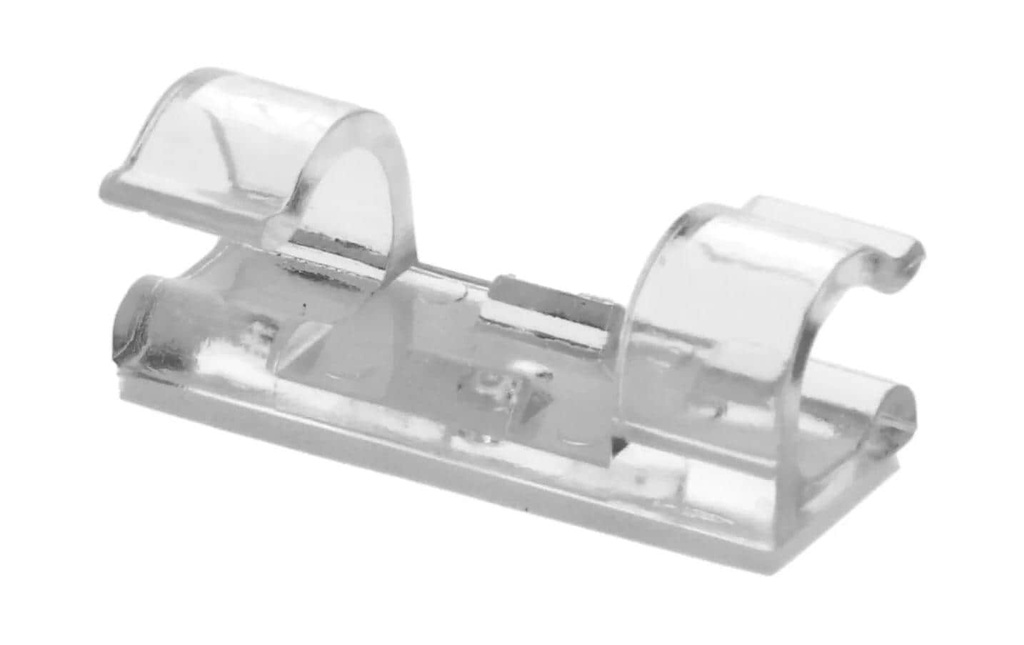 Max Hauri Clip pour câble Set 8 mm, transparent, 18 pièces