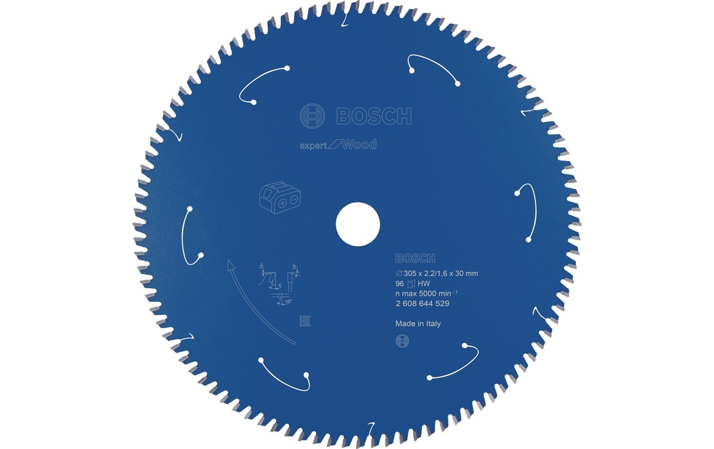 Bosch Professional Lame de scie circulaire Expert for Wood 305 x 2.2 x 30 mm, 96 Z