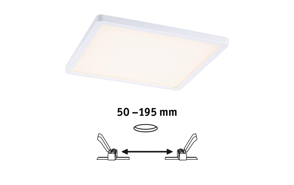 Paulmann Luminaire encastré Areo VariFit 230 x 230 2000-4000 K, Blanc