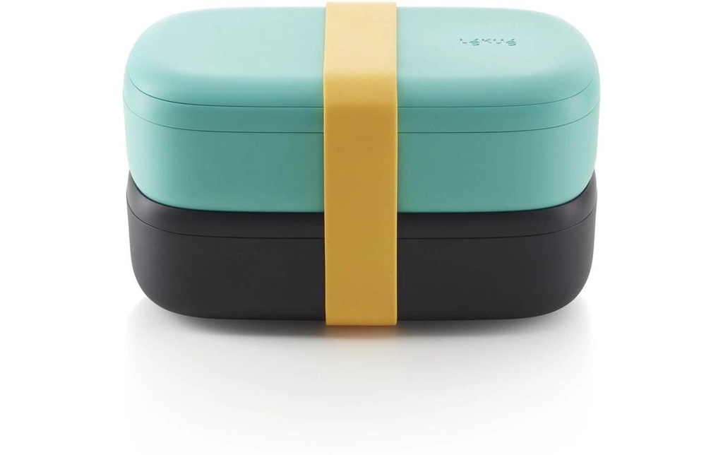 Lékué Boîte casse-croûte To Go 1 litre, turquoise
