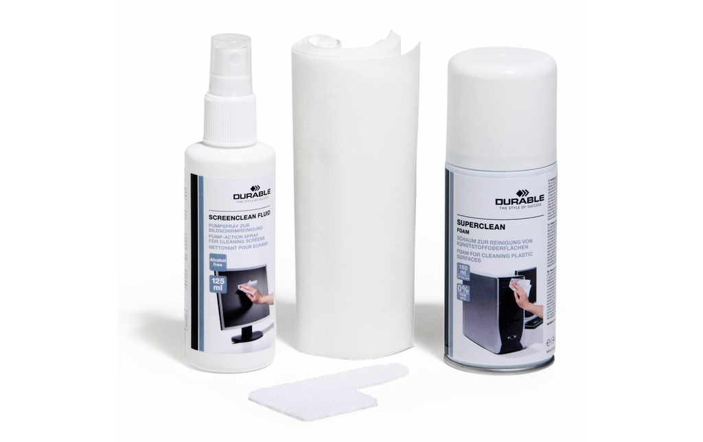 DURABLE Nettoyant en aérosol et chiffons PC Cleaning Kit 1 Pièce/s