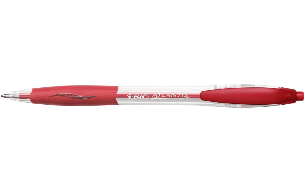 BIC Stylo bille Atlantis Classic 0,32 mm, Rouge, 12 pièces