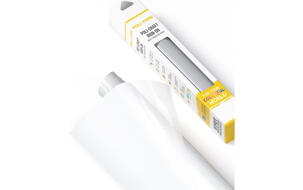 Poli-Tape Film thermocollant Tubitherm Flock, 30.5 x 61 cm, blanc mat