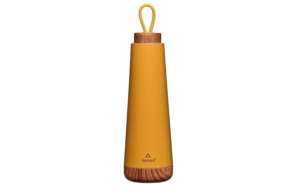 BioLoco Bouteille isotherme Loop-Mustard 500 ml, Jaune
