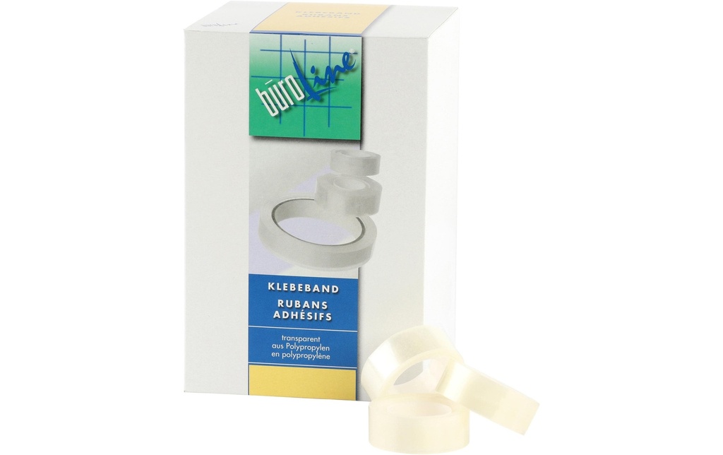 Büroline Ruban adhésif 19 mm Transparent, 24 pièces