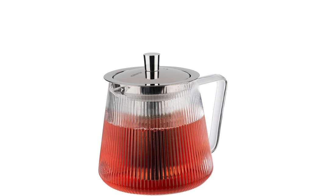 GEFU Théière Infusa 0.8 l, Transparent/Argenté
