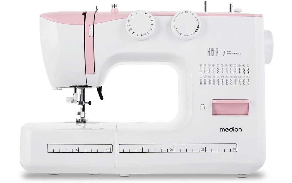 Medion Machine à coudre Life SM60 Blanc/rose