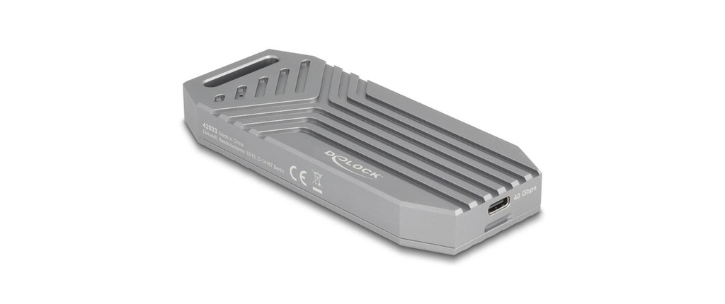 Delock Boîtier externe SSD M.2 NVMe USB-C 40 Gbps M2