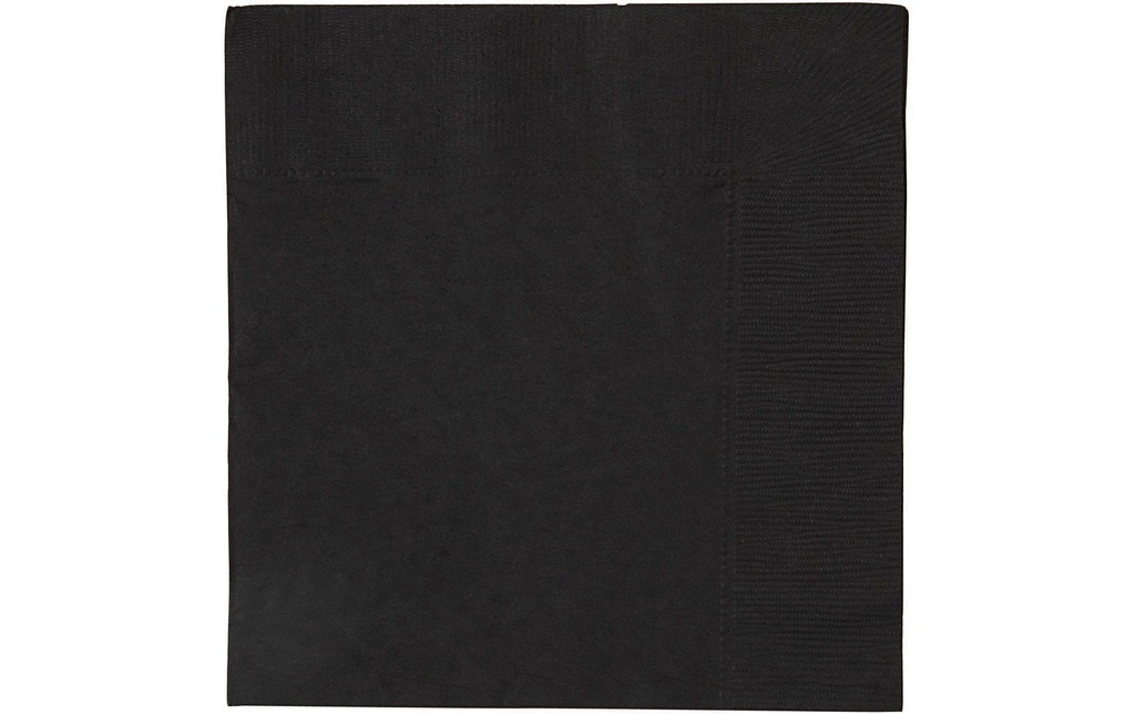 Creativ Company Serviettes en papier Noir 33 cm x 33 cm, 20 Pièce/s, Noir
