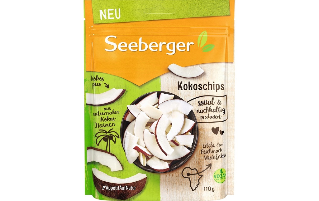 Seeberger Chips de coco 110 g
